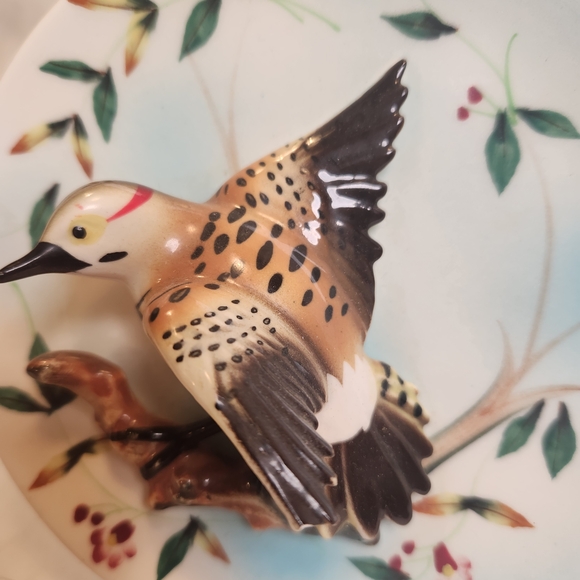 Napco B1770 Vintage Flicker Ceramic Wall Hanging Plate - Picture 2 of 5